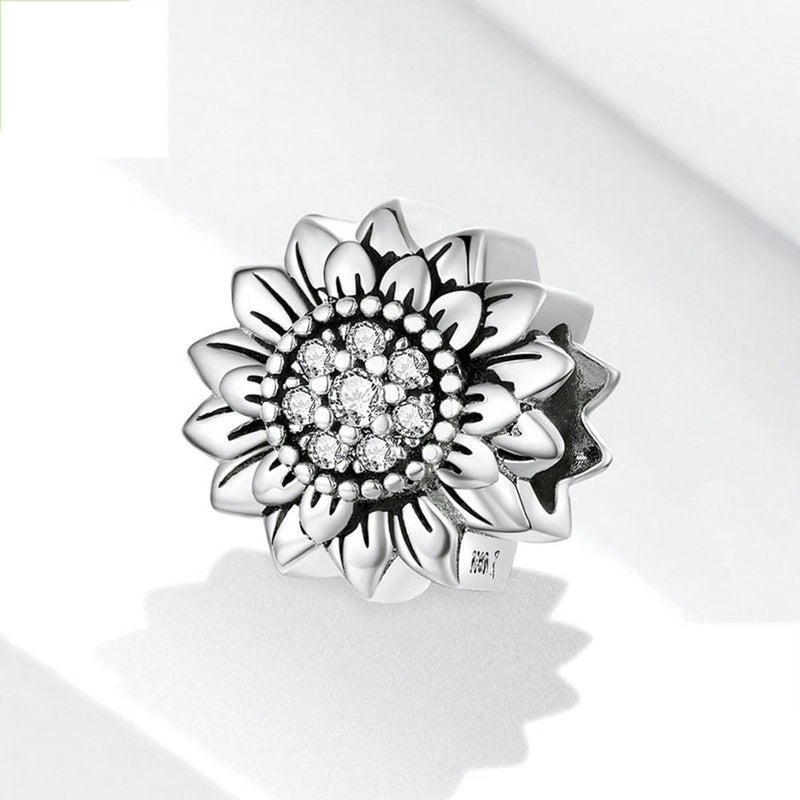 LAMOONY Sterling Silver Sunflower Charm for Pandora Charm Bracelet - Image 4